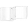 Porte pour chien pliable à 4 panneaux, blanche, 320 cm, bois de peuplier 561509561509
