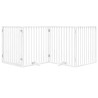 Porte pour chien pliable à 4 panneaux, blanche, 320 cm, bois de peuplier 561509561509