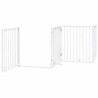 Porte pour chien pliable à 4 panneaux, blanche, 320 cm, bois de peuplier 561509561509