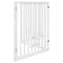 Porte pour chien pliable à 4 panneaux, blanche, 320 cm, bois de peuplier 561509561509