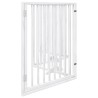 Porte pour chien pliable à 4 panneaux, blanche, 320 cm, bois de peuplier 561509561509
