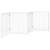 Porte pour chien pliable à 4 panneaux, blanche, 320 cm, bois de peuplier 561509561509