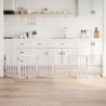 Barrière pour chiens et porte 6 panneaux blanc bois de peuplier 561510561510