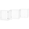 Barrière pour chiens et porte 6 panneaux blanc bois de peuplier 561510561510