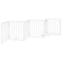 Barrière pour chiens et porte 6 panneaux blanc bois de peuplier 561510561510