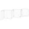 Barrière pour chiens et porte 6 panneaux blanc bois de peuplier 561510561510