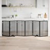 Barrière pour chiens et porte 6 panneaux noir bois de peuplier 561511561511