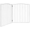 Barrière pour chiens et porte 4 panneaux blanc bois de peuplier 561512561512