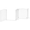 Barrière pour chiens et porte 4 panneaux blanc bois de peuplier 561512561512