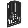 Barrière pour chiens et porte 6 panneaux noir bois de peuplier 561513561513