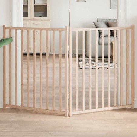 Barrière pour chien pliable 2 panneaux 160 cm bois sapin massif 561515561515