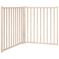 Barrière pour chien pliable 2 panneaux 160 cm bois sapin massif 561515561515