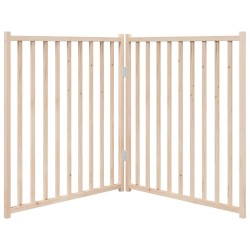 Barrière pour chien pliable 2 panneaux 160 cm bois sapin massif 561515561515