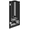 Barrière pour chiens et porte 6 panneaux noir bois de peuplier 561516561516