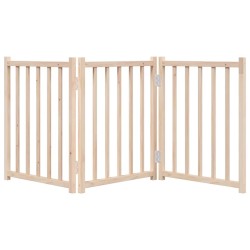 Barrière pour chien pliable 3 panneaux 150 cm bois sapin massif 561517561517