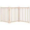 Barrière pour chien pliable 3 panneaux 150 cm bois sapin massif 561517561517