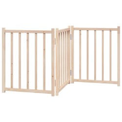 Barrière pour chien pliable 3 panneaux 150 cm bois sapin massif 561517561517