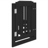 Barrière pour chiens et porte 6 panneaux noir bois de peuplier 561519561519