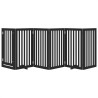 Barrière pour chiens et porte 6 panneaux noir bois de peuplier 561520561520