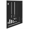 Barrière pour chiens et porte 4 panneaux noir bois de peuplier 561521561521