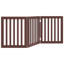Barrière pour chien pliable 3 panneaux 150 cm bois de peuplier 561522561522