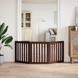 Barrière pour chien pliable 3 panneaux 150 cm bois de peuplier 561522561522