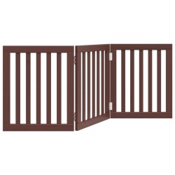 Barrière pour chien pliable 3 panneaux 150 cm bois de peuplier 561522561522