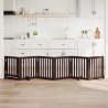 Barrière pour chiens avec porte 6 panneaux bois de peuplier 561523561523