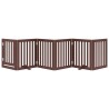 Barrière pour chiens avec porte 6 panneaux bois de peuplier 561523561523