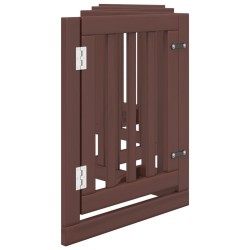 Barrière pour chiens avec porte 6 panneaux bois de peuplier 561523561523