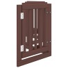 Barrière pour chiens avec porte 6 panneaux bois de peuplier 561523561523