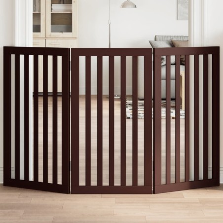 Barrière pour chien pliable 3 panneaux 150 cm bois de peuplier 561524561524