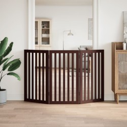 Barrière pour chien pliable 3 panneaux 150 cm bois de peuplier 561524561524