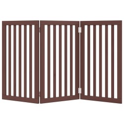 Barrière pour chien pliable 3 panneaux 150 cm bois de peuplier 561524561524