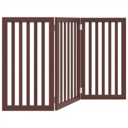Barrière pour chien pliable 3 panneaux 150 cm bois de peuplier 561524561524