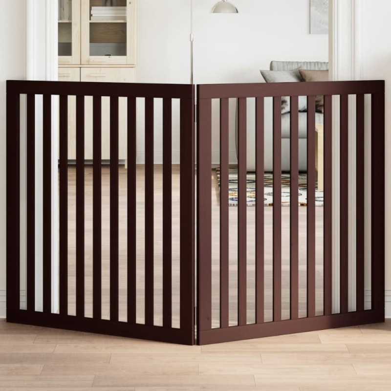 Barrière pour chien pliable 2 panneaux 160 cm bois de peuplier 561525561525