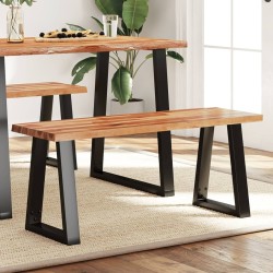 Banc avec bord vivant 110 cm bois d'acacia massif 561526561526