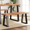 Banc avec bord vivant 110 cm bois d'acacia massif 561526561526