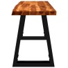 Banc avec bord vivant 110 cm bois d'acacia massif 561526561526