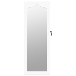 Armoire à bijoux avec miroir murale blanc 37,5x10x106 cm 561527561527