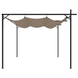 Pergola avec toit rétractable taupe 295x292x230 cm 561529561529