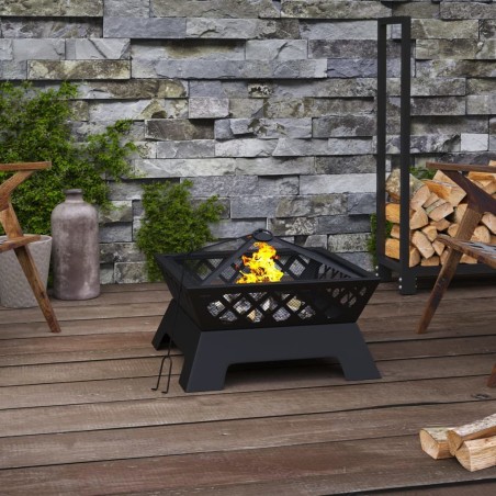 Foyer avec tisonnier 50 cm XXL acier 561530561530