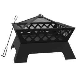 Foyer avec tisonnier 50 cm XXL acier 561530561530