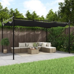 Pergola avec toit rétractable anthracite 395x292x230 cm 561534561534