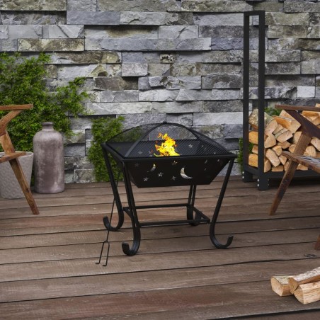 Foyer avec tisonnier 50 cm XXL acier 561536561536