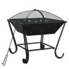 Foyer avec tisonnier 50 cm XXL acier 561536561536