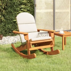 Chaise à bascule Adirondack avec coussins bois massif d'acacia 561539561539