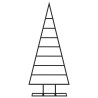 Arbre de Noël en métal pour décoration noir 125 cm 561544561544