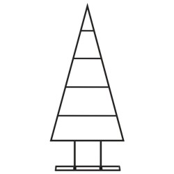 Arbre de Noël en métal pour décoration noir 60 cm 561545561545