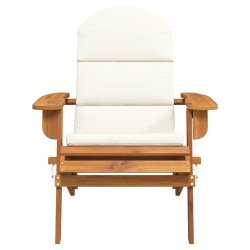 Chaise de jardin Adirondack avec coussins bois massif d'acacia 561549561549